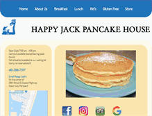 Tablet Screenshot of happyjackpancakehouse.com